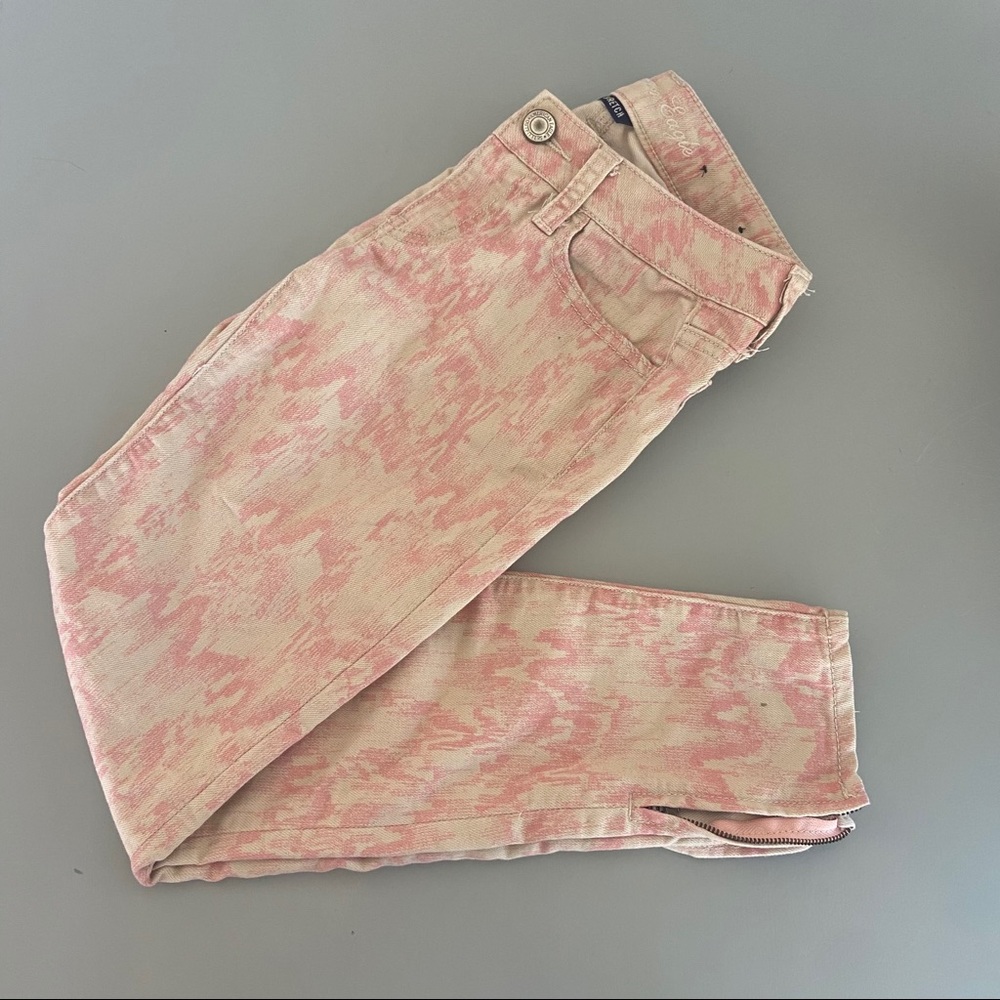 American eagle pink ikat jeans